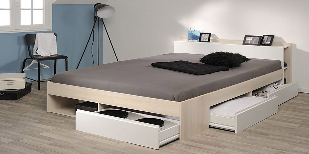 Giường bệt kèm ngăn kéo tiện dụng